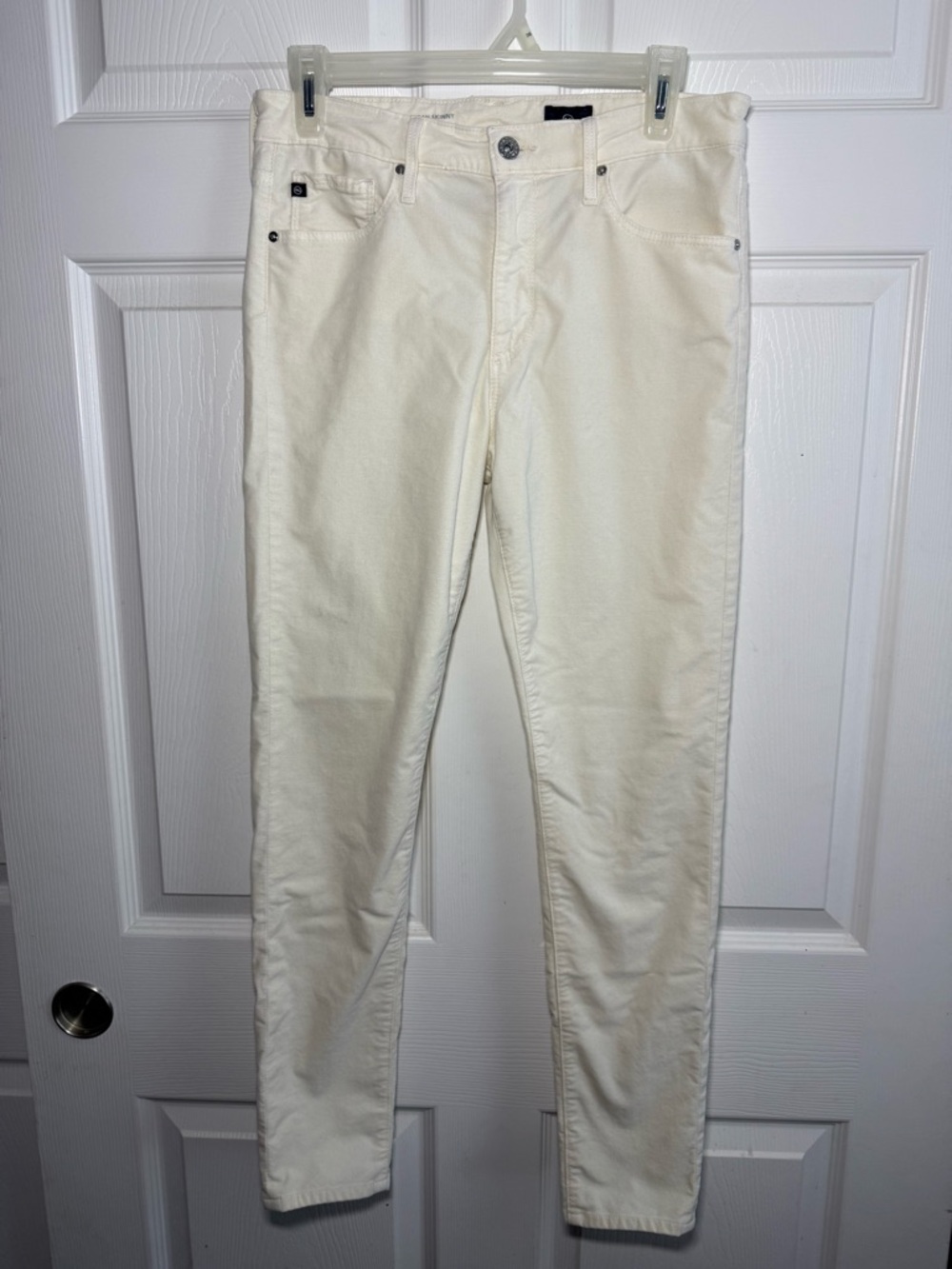 Ag Adriano Goldschmied Cream Farrah Skinny Jeans
